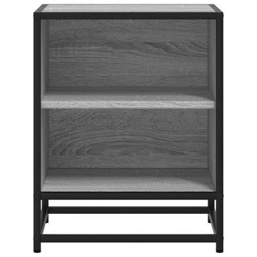 Noćni ormarić Sivi Sonoma 40x31x50 cm Konstruirano drvo i metal - Sivi hrast sonoma 1 Cijena