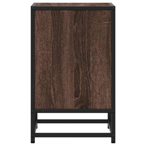 Noćni ormarić smeđi hrast 40x31x50 cm Konstruirano drvo i metal - Smeđi hrast 1 Cijena