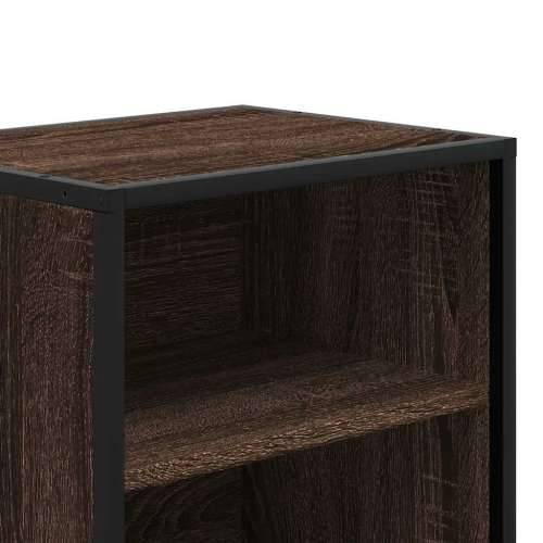 Noćni ormarić smeđi hrast 40x31x50 cm Konstruirano drvo i metal - Smeđi hrast 1 Cijena