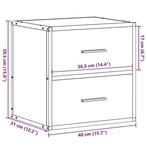 Zidni noćni ormarić smeđi hrast 40x31x39,5 cm - Smeđi hrast 1 Cijena