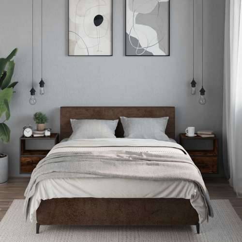 Zidni noćni ormarići 2 kom dimljeni hrast 40x31x39,5 cm - Dimljeni hrast 2 Cijena