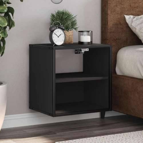Zidni noćni ormarići 2 kom crni 40x31x39,5 cm - Crna 2 Cijena