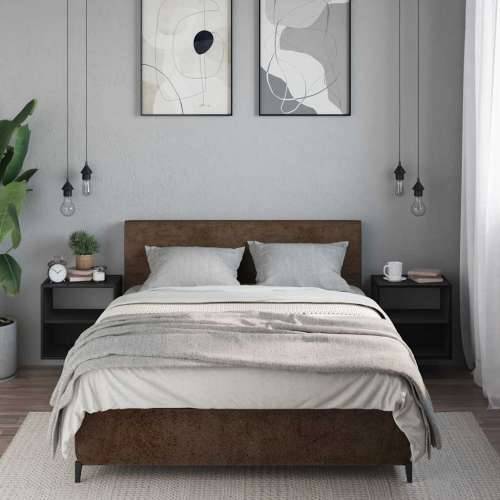 Zidni noćni ormarići 2 kom crni 40x31x39,5 cm - Crna 2 Cijena