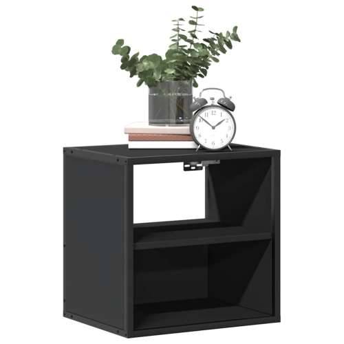 Zidni noćni ormarići 2 kom crni 40x31x39,5 cm - Crna 2 Cijena