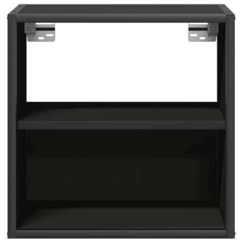 Zidni noćni ormarići 2 kom crni 40x31x39,5 cm - Crna 2 Cijena