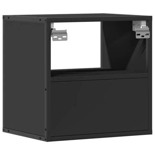 Zidni noćni ormarići 2 kom crni 40x31x39,5 cm - Crna 2 Cijena