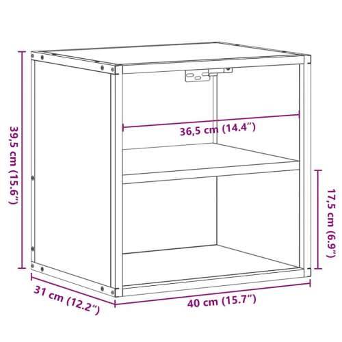 Zidni noćni ormarići 2 kom sonoma hrast 40x31x39,5 cm - sonoma hrast 2 Cijena
