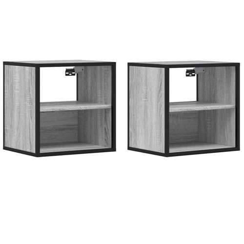 Zidni noćni ormarići 2 kom Sivi Sonoma 40x31x39,5 cm - Sivi hrast sonoma 2 Cijena