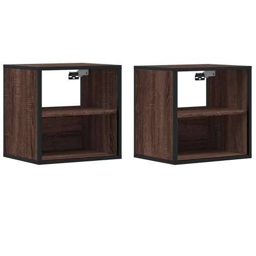 Zidni noćni ormarići 2 kom smeđi hrast 40x31x39,5 cm - Smeđi hrast 2 Cijena