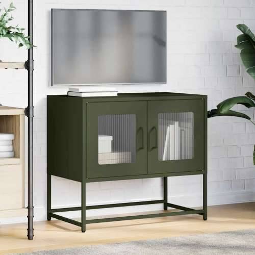 TV ormarić maslinasto zeleni 68x39x60,5 cm hladno valjani čelik - Maslinovo zelena 1 68 cm Cijena