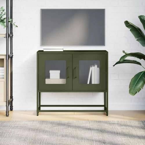 TV ormarić maslinasto zeleni 68x39x60,5 cm hladno valjani čelik - Maslinovo zelena 1 68 cm Cijena