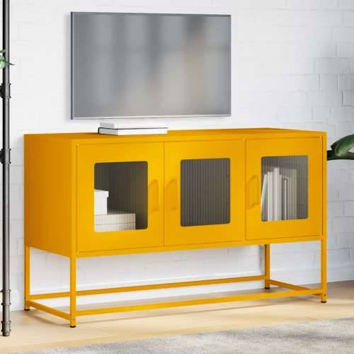 TV ormarić senf žuti 100,5x39x60,5 cm hladno valjani čelik - žuta boja senfa 1 100.5 cm Cijena