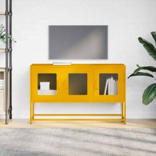 TV ormarić senf žuti 100,5x39x60,5 cm hladno valjani čelik - žuta boja senfa 1 100.5 cm Cijena