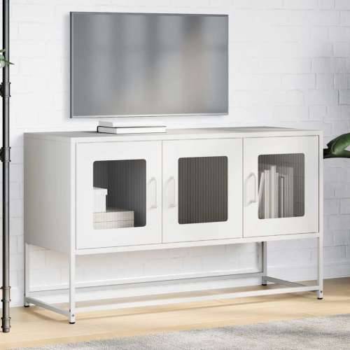 TV ormarić bijeli 100,5x39x60,5 cm hladno valjani čelik - Bijela 1 100.5 cm Cijena