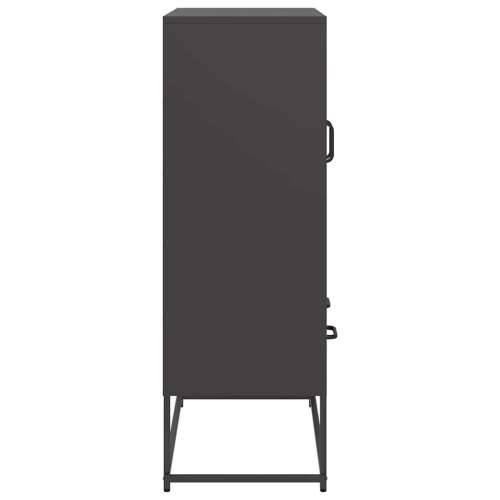 Visoka komoda crna 68x39x111,5 cm od čelika Crna 1 Cijena