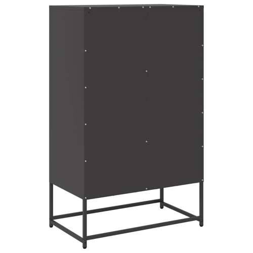 Visoka komoda crna 68x39x111,5 cm od čelika Crna 1 Cijena