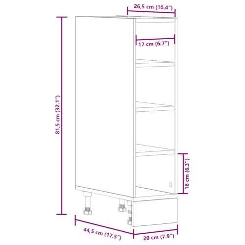 Donji dio ormarić “Riga”a Artisan hrast 20x44,5x81,5 cm - hrast artisan 20 x 44.5 x 81.5 cm 1 1x bottom cabinet (4 shelves) Cijena