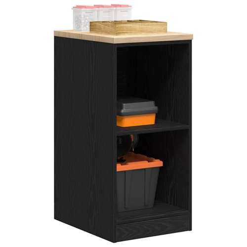 Garažni ormar za odlaganje crni 40x51x85 cm masivne borovine - Crna 40 x 51 x 85 cm 1 2 police Cijena
