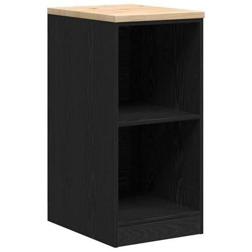 Garažni ormar za odlaganje crni 40x51x85 cm masivne borovine - Crna 40 x 51 x 85 cm 1 2 police Cijena
