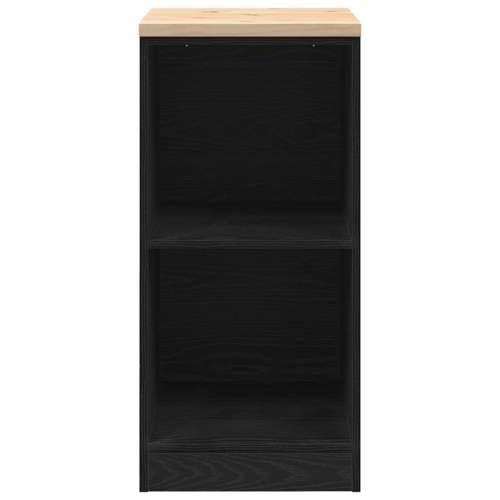 Garažni ormar za odlaganje crni 40x51x85 cm masivne borovine - Crna 40 x 51 x 85 cm 1 2 police Cijena