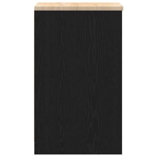 Garažni ormar za odlaganje crni 40x51x85 cm masivne borovine - Crna 40 x 51 x 85 cm 1 2 police Cijena