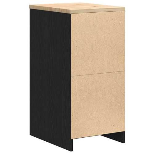Garažni ormar za odlaganje crni 40x51x85 cm masivne borovine - Crna 40 x 51 x 85 cm 1 2 police Cijena