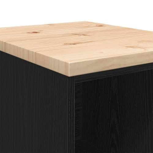 Garažni ormar za odlaganje crni 40x51x85 cm masivne borovine - Crna 40 x 51 x 85 cm 1 2 police Cijena