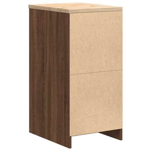 Garažni ormar za odlaganje 40x51x85 cm masivne borovine - Smeđi hrast 40 x 51 x 85 cm 1 2 police Cijena