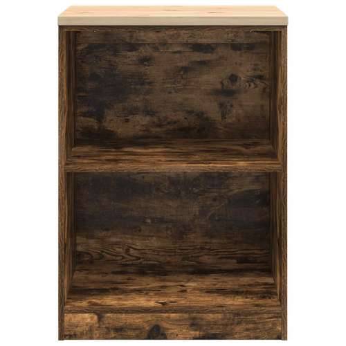 Garažni ormar za odlaganje 60x51x85 cm masivne borovine - Dimljeni hrast 60 x 51 x 85 cm 1 2 police Cijena