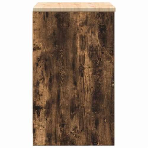 Garažni ormar za odlaganje 60x51x85 cm masivne borovine - Dimljeni hrast 60 x 51 x 85 cm 1 2 police Cijena