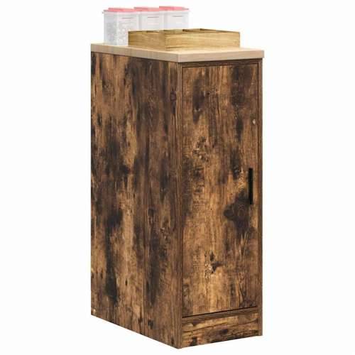 Garažni ormar za odlaganje 30x51x85 cm masivne borovine - Dimljeni hrast 30 x 51 x 85 cm 1 1 drvena vrata Cijena