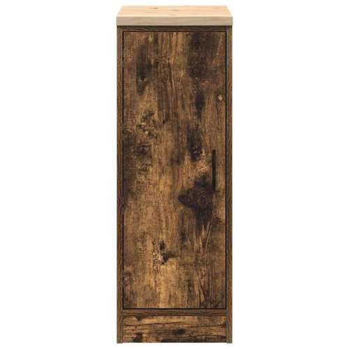 Garažni ormar za odlaganje 30x51x85 cm masivne borovine - Dimljeni hrast 30 x 51 x 85 cm 1 1 drvena vrata Cijena