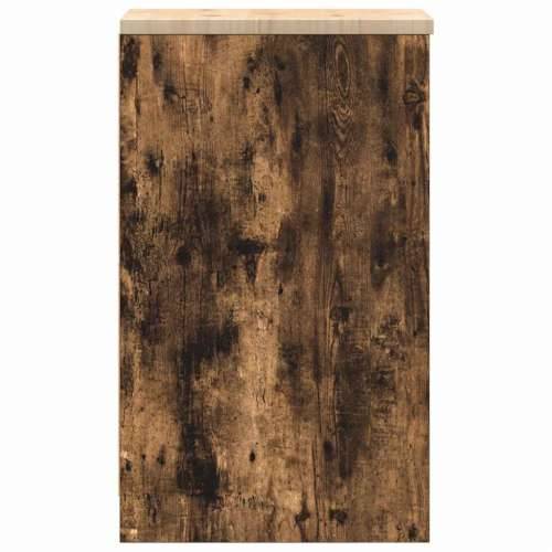 Garažni ormar za odlaganje 30x51x85 cm masivne borovine - Dimljeni hrast 30 x 51 x 85 cm 1 1 drvena vrata Cijena