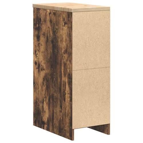 Garažni ormar za odlaganje 30x51x85 cm masivne borovine - Dimljeni hrast 30 x 51 x 85 cm 1 1 drvena vrata Cijena