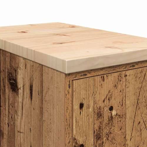 Garažni ormar za odlaganje 30x51x85 cm masivne borovine - Staro drvo 30 x 51 x 85 cm 1 1 drvena vrata Cijena