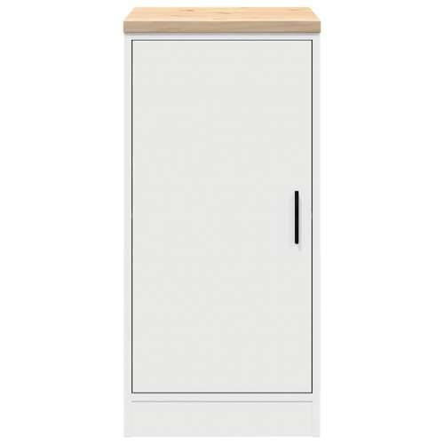 Garažni ormar za odlaganje bijeli 40x51x85 cm masivne borovine - Bijela 40 x 51 x 85 cm 1 1 drvena vrata Cijena