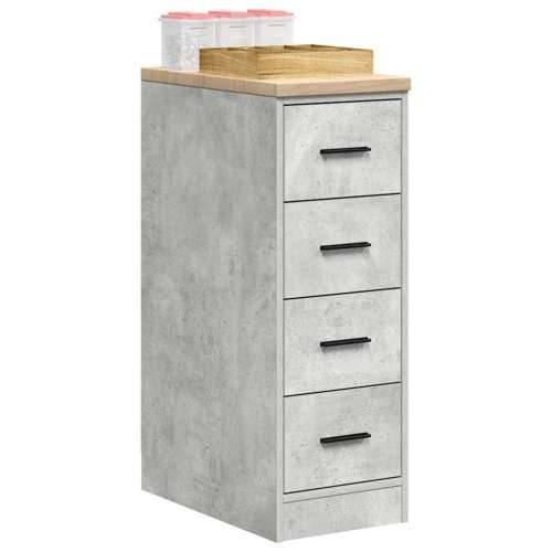 Garažni ormar za odlaganje 30x51x85 cm masivne borovine - Beton siva 30 x 51 x 85 cm 1 4 ladice 4 zásuvky Cijena