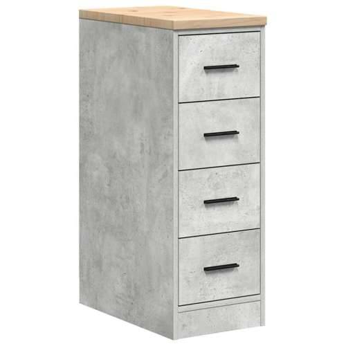 Garažni ormar za odlaganje 30x51x85 cm masivne borovine - Beton siva 30 x 51 x 85 cm 1 4 ladice 4 zásuvky Cijena
