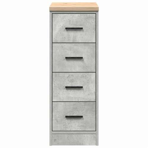 Garažni ormar za odlaganje 30x51x85 cm masivne borovine - Beton siva 30 x 51 x 85 cm 1 4 ladice 4 zásuvky Cijena