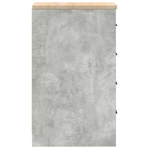 Garažni ormar za odlaganje 30x51x85 cm masivne borovine - Beton siva 30 x 51 x 85 cm 1 4 ladice 4 zásuvky Cijena