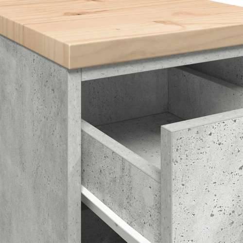 Garažni ormar za odlaganje 30x51x85 cm masivne borovine - Beton siva 30 x 51 x 85 cm 1 4 ladice 4 zásuvky Cijena