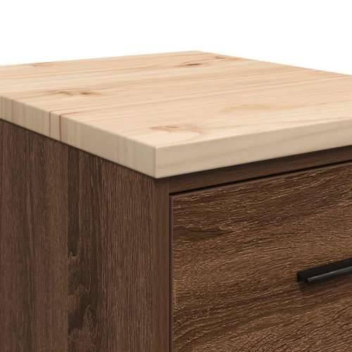 Garažni ormar za odlaganje 40x51x85 cm masivne borovine - Smeđi hrast 40 x 51 x 85 cm 1 4 ladice 4 zásuvky Cijena
