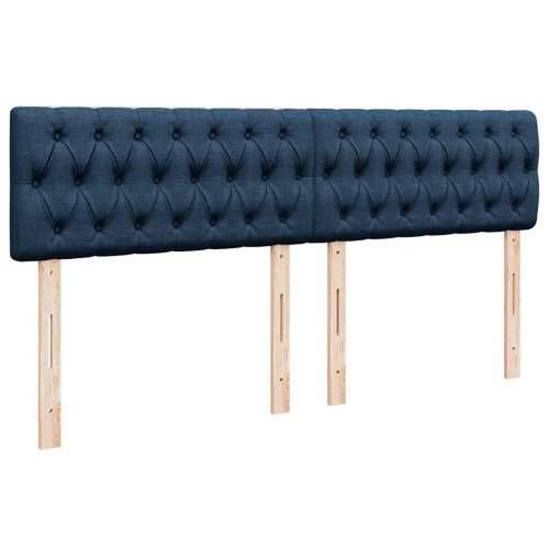 Otomanski krevet s madracem i LED plavi 180x200cm od tkanine - Plava 180 x 200 cm Dizajn s gumbima Cijena