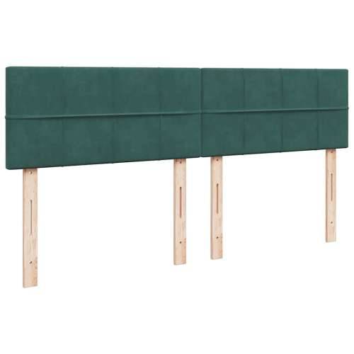 Otomanski krevet s madracem i LED 160x200 cm baršunasti - Tamnozelena 160 x 200 cm Blok s kvadratima Cijena