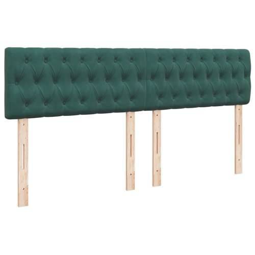 Otomanski krevet s madracem i LED 180x200 cm baršunasti - Tamnozelena 180 x 200 cm Dizajn s gumbima Cijena