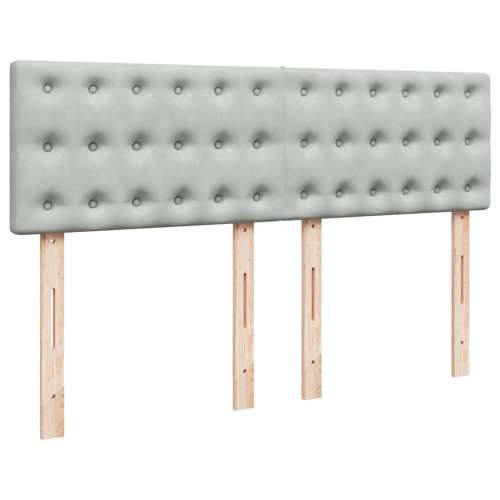 Otomanski krevet s madracem i LED 140x200 cm baršunasti - Svjetlosiva 140 x 200 cm gumbi Cijena