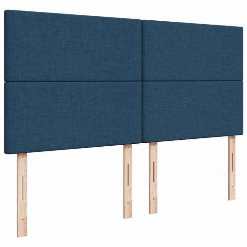 Otomanski krevet s madracem i LED plavi 160x200cm tkanine - Plava 160 x 200 cm Gladak dizajn Cijena