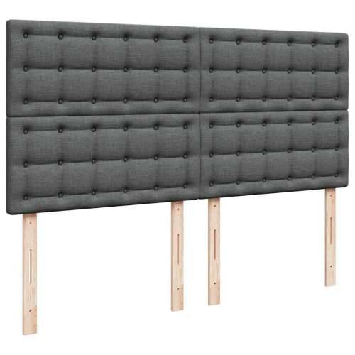 Otomanski krevet s madracem i LED tamnosivi 160x200cm tkanine - Tamno siva 160 x 200 cm gumbi Cijena
