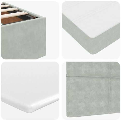 Otomanski krevet s madracima i LED 140x200 cm baršunasti - Svjetlosiva 140 x 200 cm Blok s kvadratima Cijena