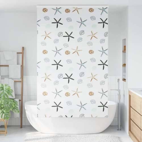 Rolo zavjesa za tuš s kazetom 130x240 cm širina tkanine 126 cm - Školjke 130 x 240 cm s kazetom Cijena